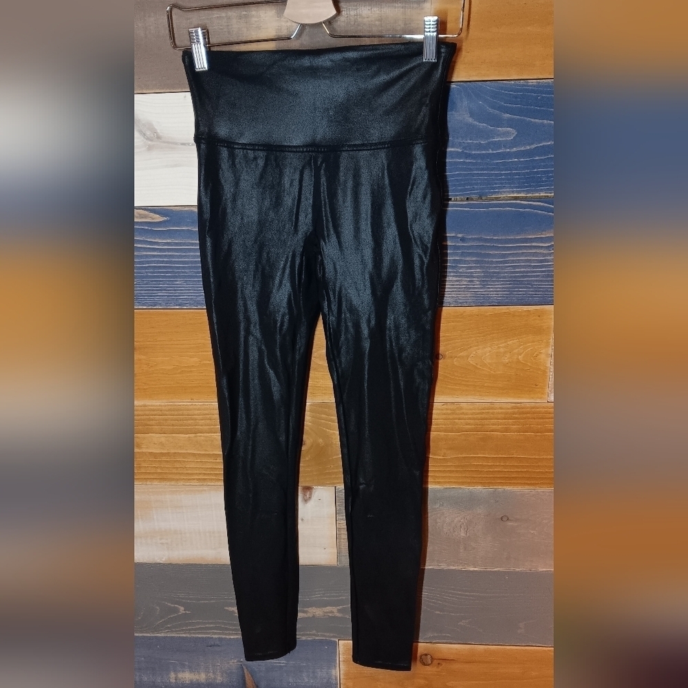 Spanx Legging M Black Faux Leather